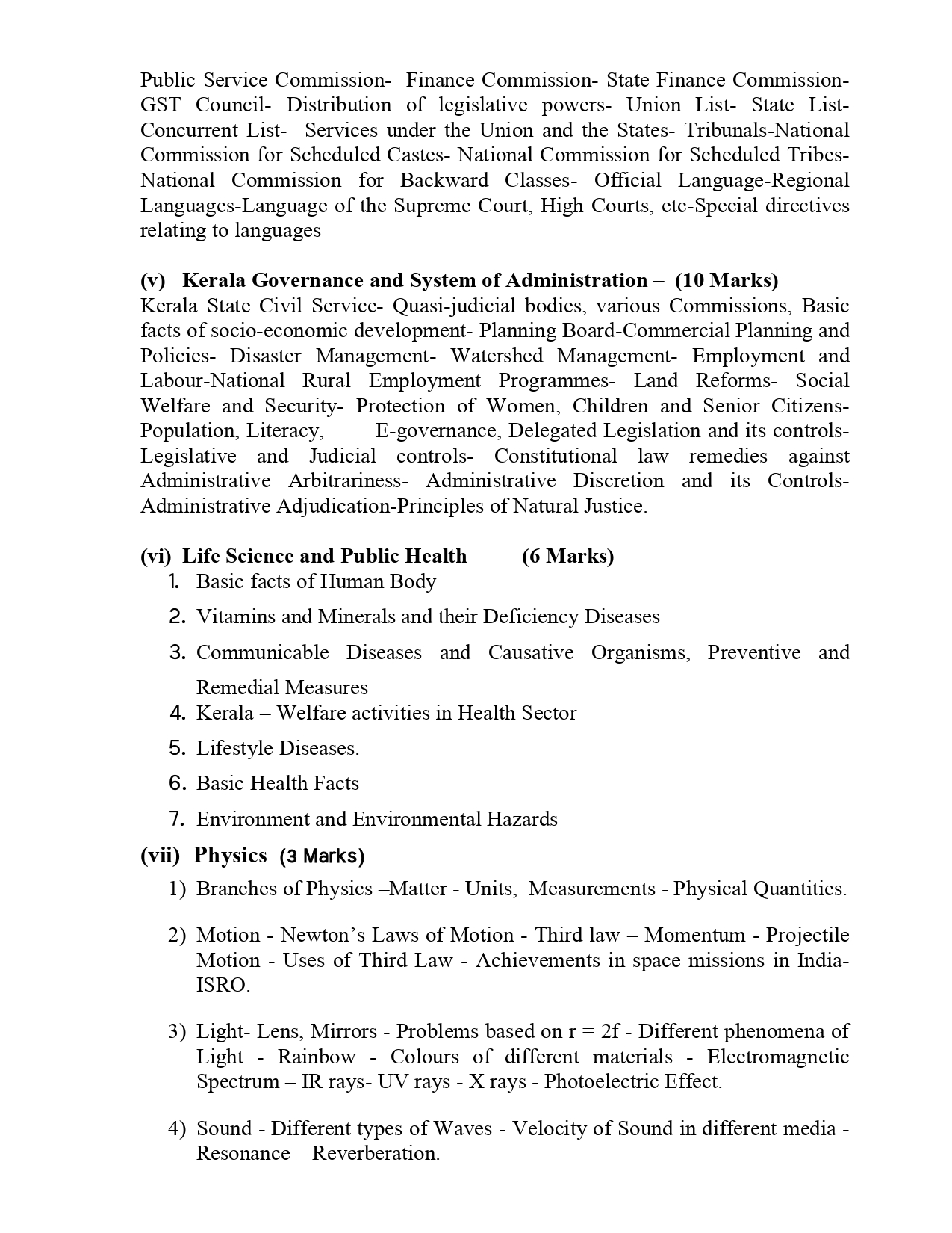 PSC Computer Programmer Syllabus